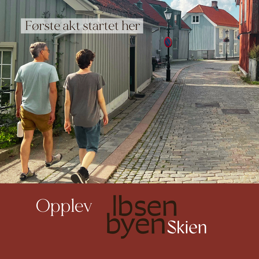 Man and boy walking in Snipetorpgata